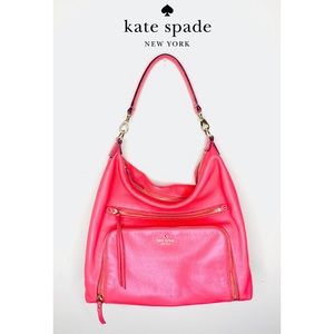 KATE SPADE Orange Pink Leather Shoulder Bag